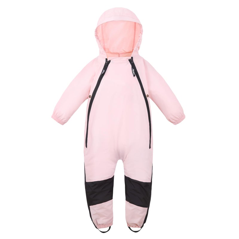 HAPIU Kids Toddler Rain Suit Muddy Buddy Waterproof Coverall,Pink,18M,Original - Image 1